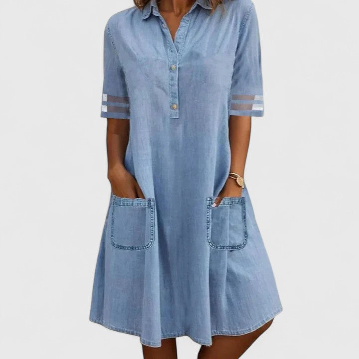Brittany | Figurbetonendes Denimkleid