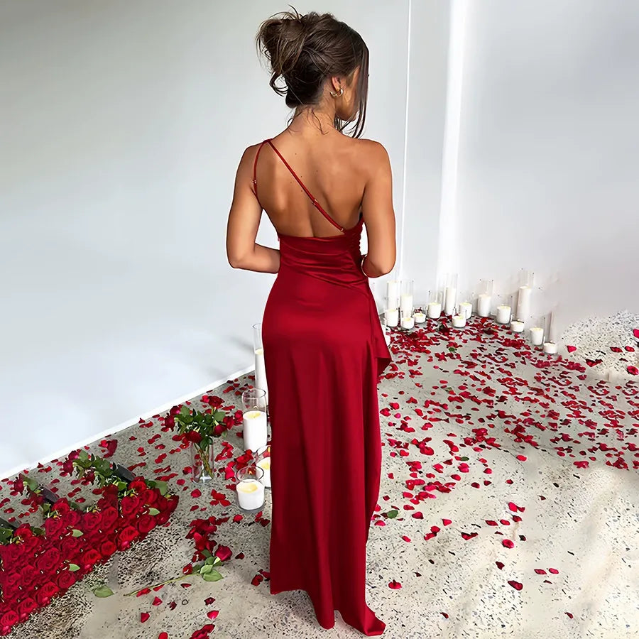 SARA | Elegantes One-Shoulder Maxikleid