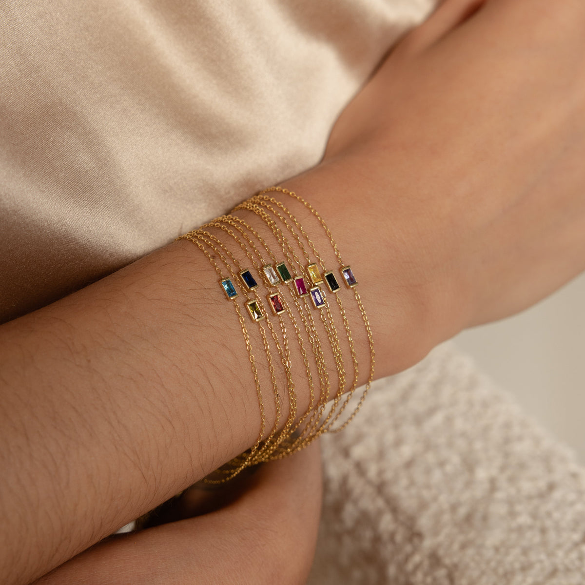 Baguette Garnet Bracelet