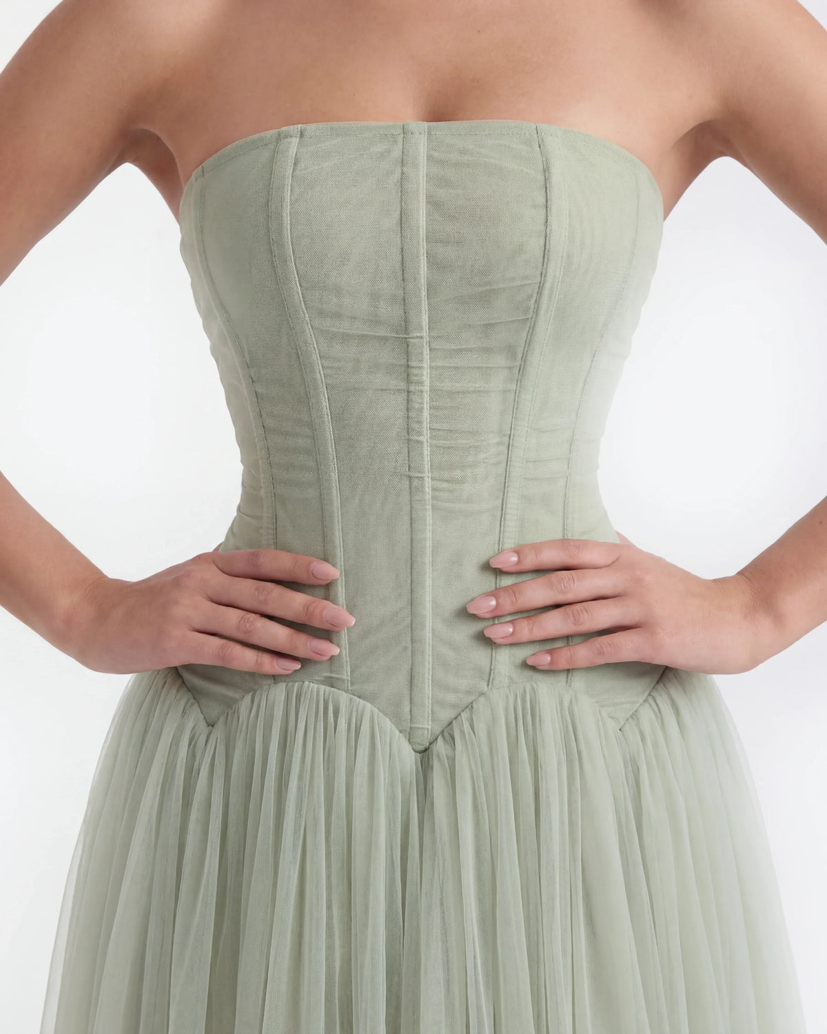 ARABELLA | Trägerloses Korsett-Maxikleid