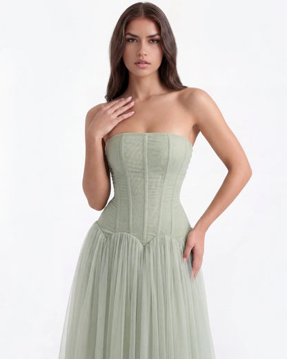 ARABELLA | Trägerloses Korsett-Maxikleid