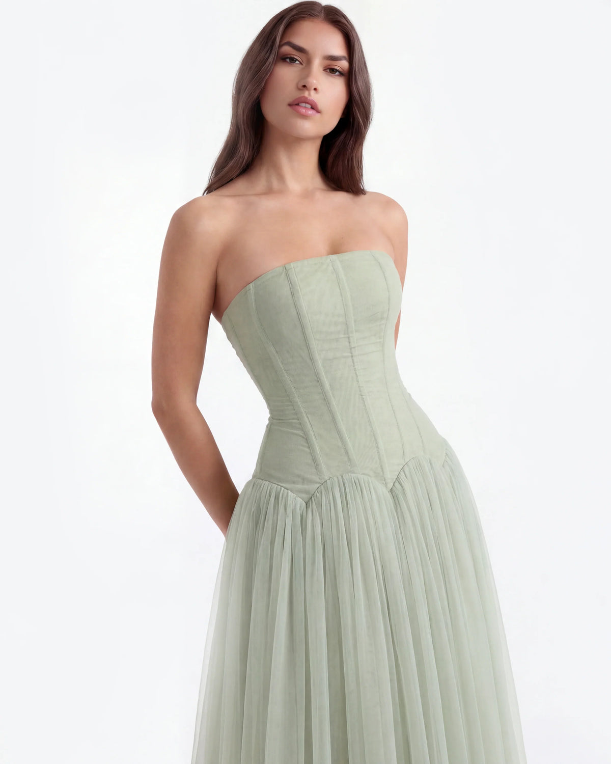 ARABELLA | Trägerloses Korsett-Maxikleid