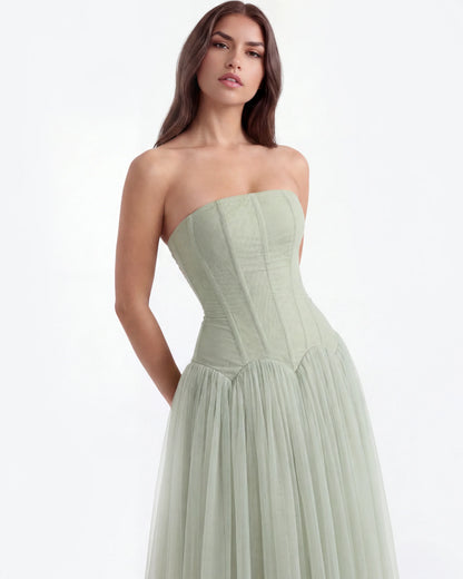 ARABELLA | Trägerloses Korsett-Maxikleid