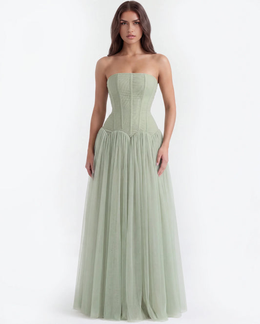 ARABELLA | Trägerloses Korsett-Maxikleid