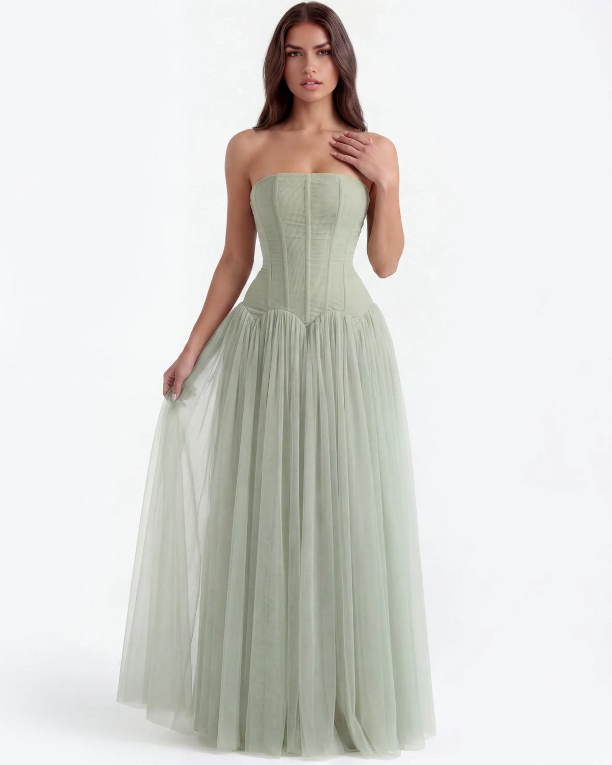 ARABELLA | Trägerloses Korsett-Maxikleid