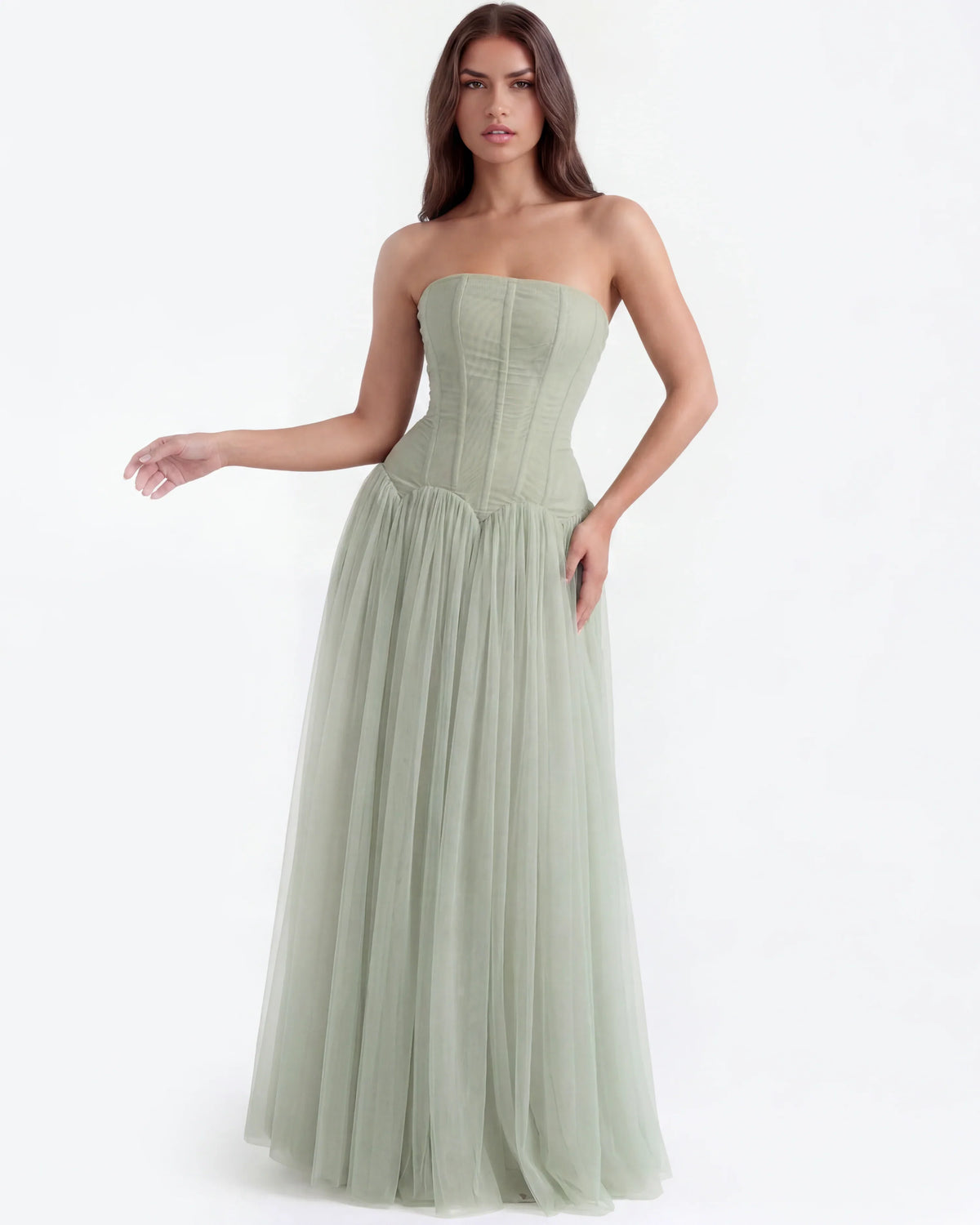 ARABELLA | Trägerloses Korsett-Maxikleid