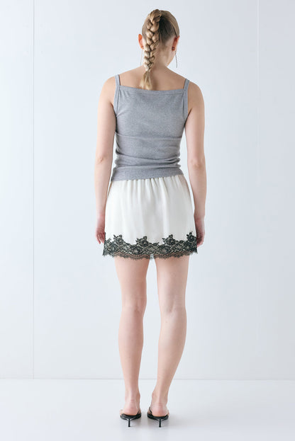 Charlotte Lace Mini Skirt Cream