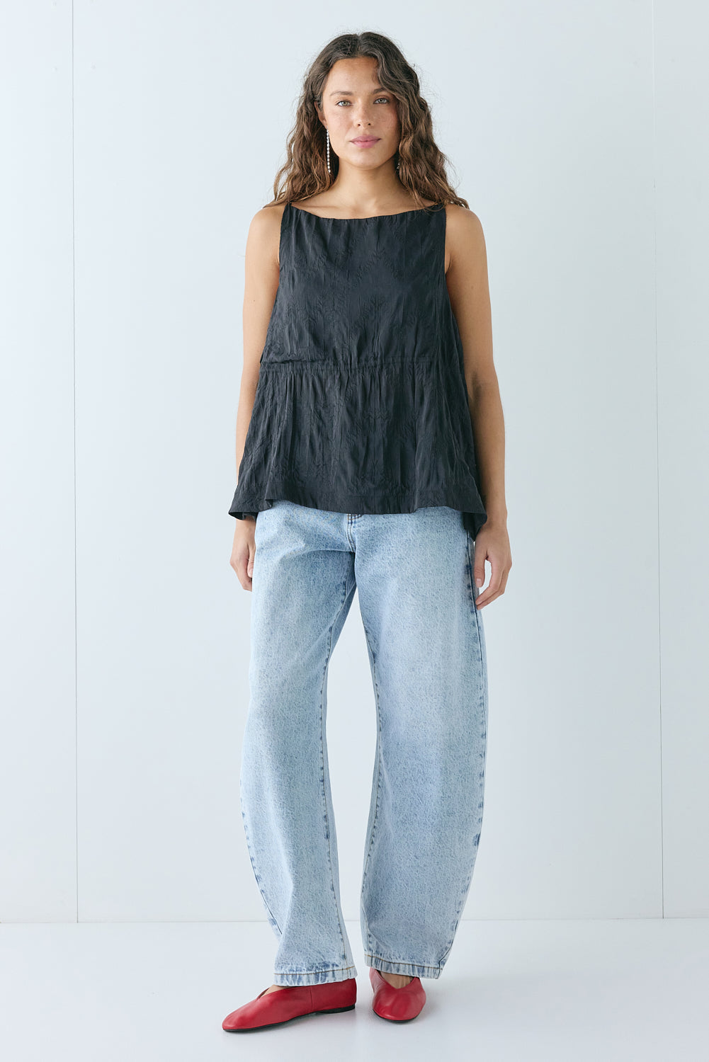 Indi Top Crinkle Black
