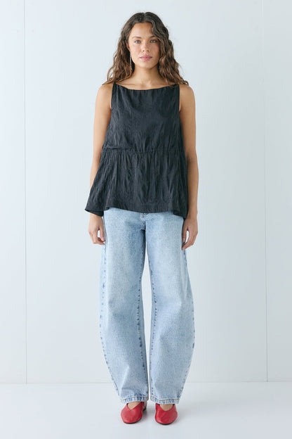 Indi Top Crinkle Black