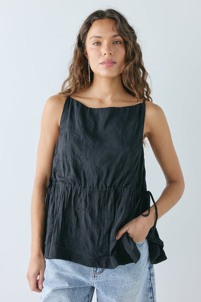 Indi Top Crinkle Black