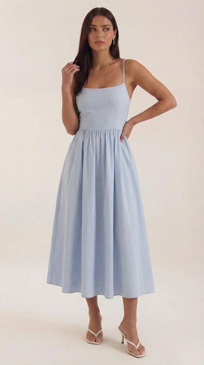 Layla Strap Low Back Midi Dress