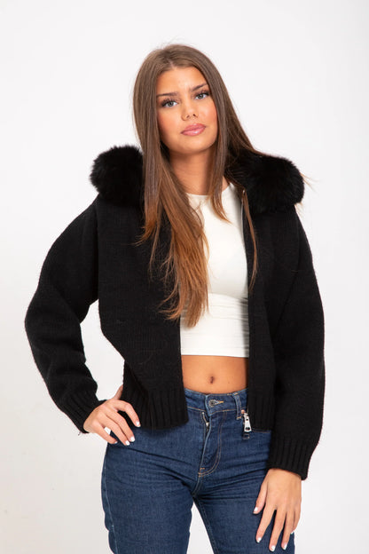 ADELE | Warm Knit Fur Jacket