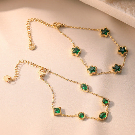Elegant Emerald Bracelet