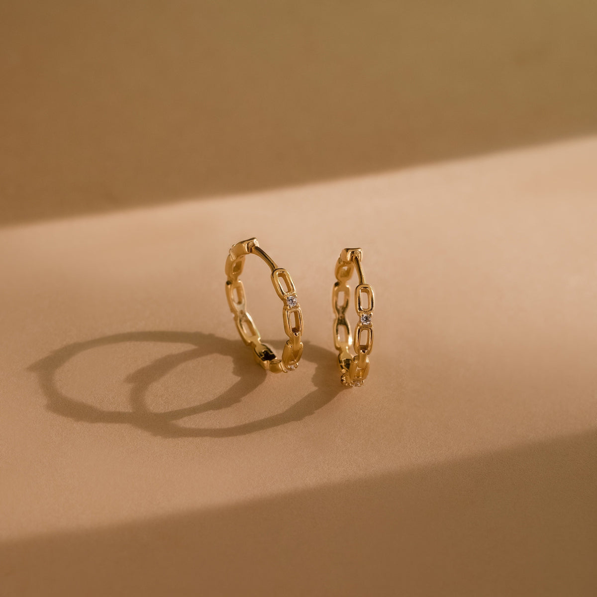 Diamond Link Hoops