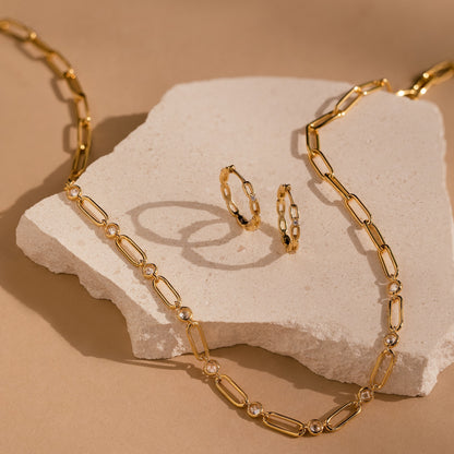 Diamond Link Hoops