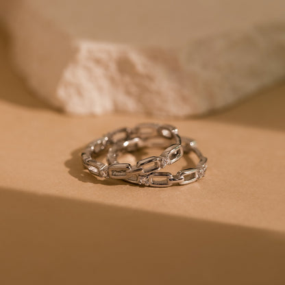 Diamond Link Hoops