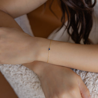Baguette Aquamarine Bracelet
