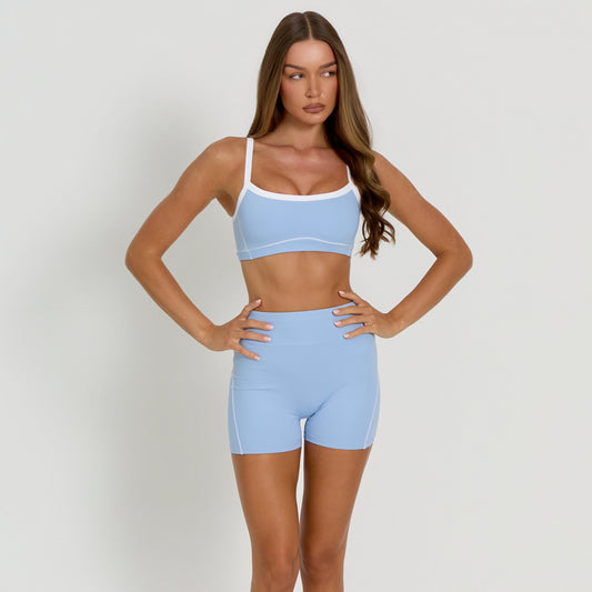 Contrast Shorts | Sky Blue - SALE