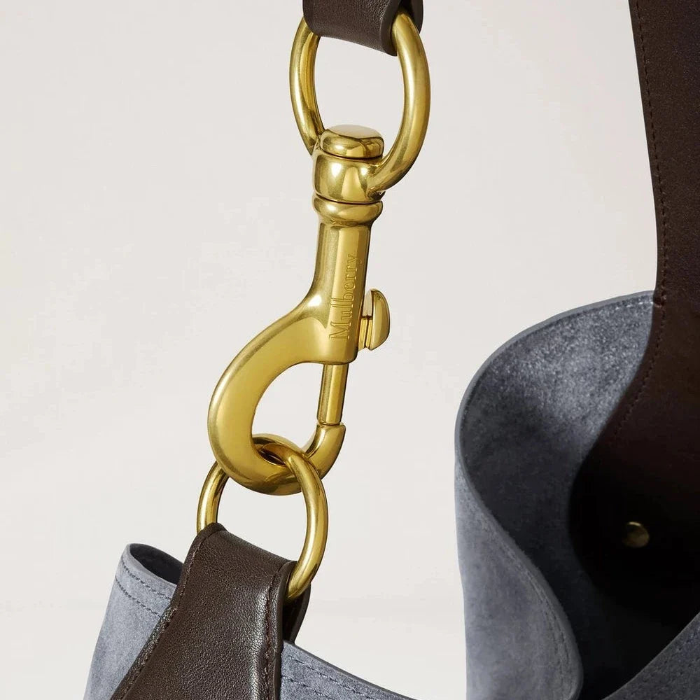 Hackney Shoulder Bag Suede Foggy Grey
