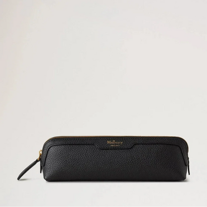 Pencil Case Black Small Classic Grain