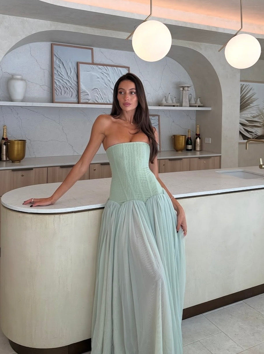 ARABELLA | Trägerloses Korsett-Maxikleid