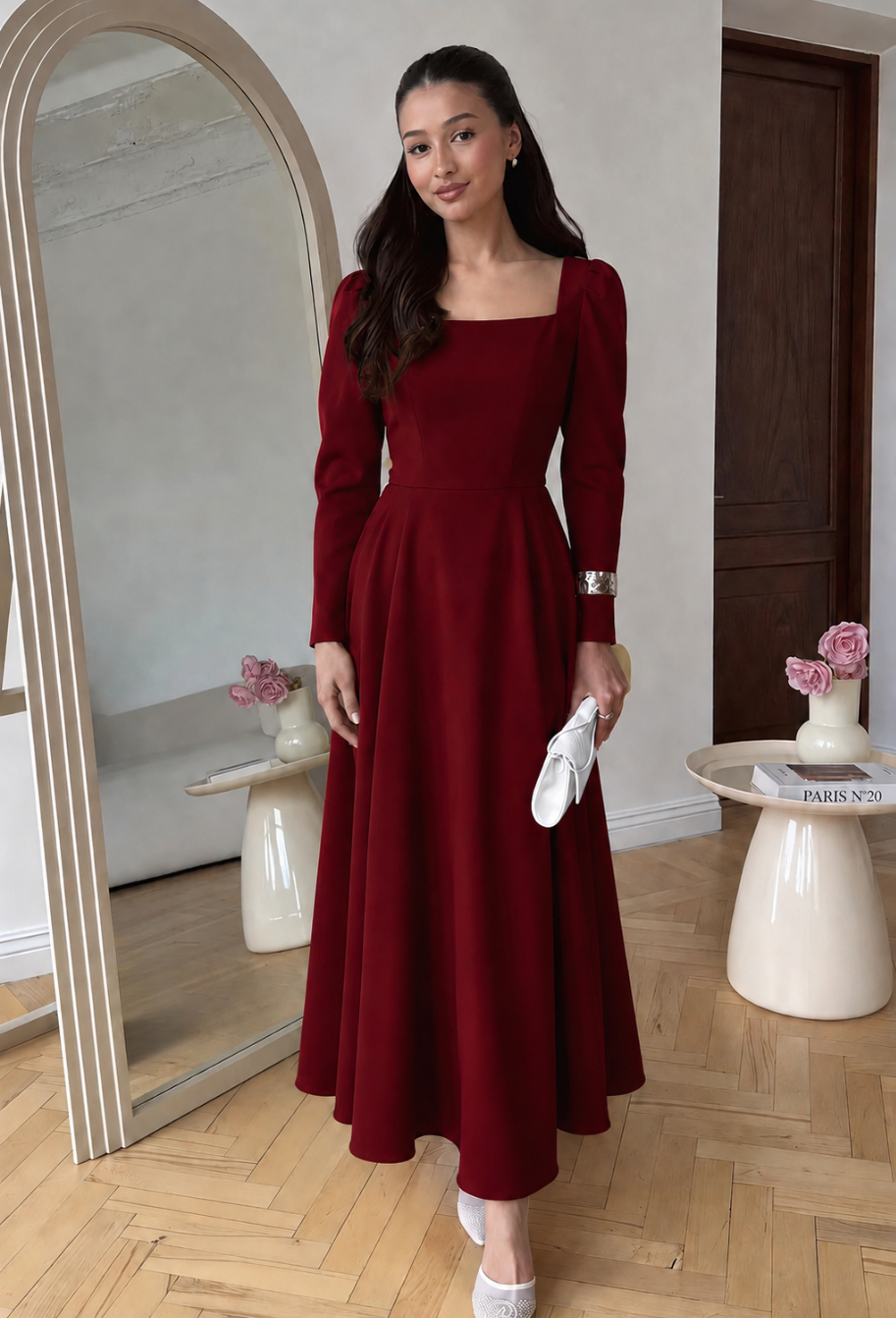 Long Sleeve Summer Party Dress