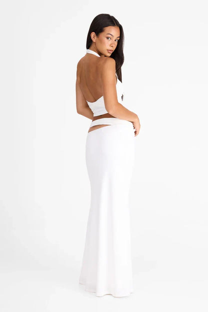 ALENYA | Halter-Crop-Top & Maxirock-Set