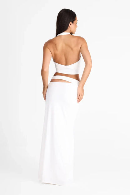 ALENYA | Halter-Crop-Top & Maxirock-Set