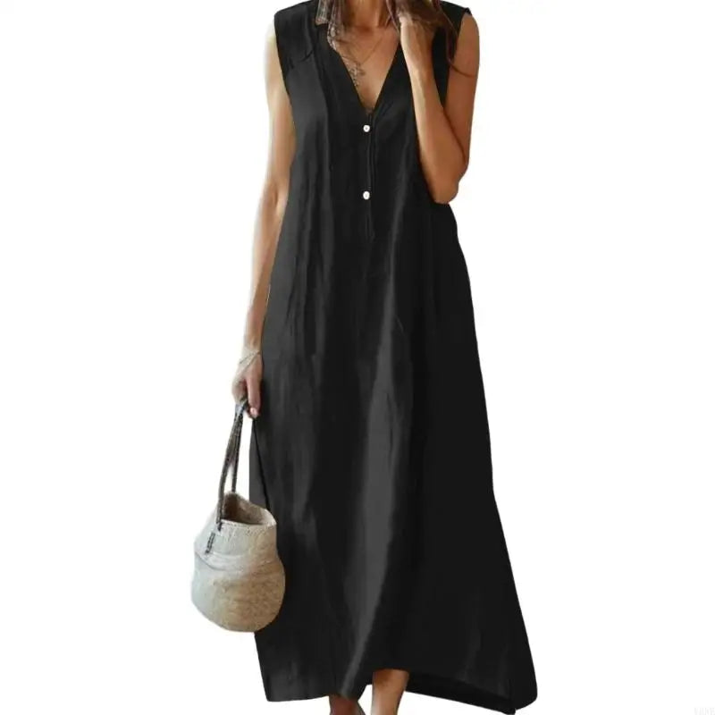 Cynthia - Casual V-Neck Maxi Dress