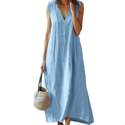 Cynthia - Casual V-Neck Maxi Dress