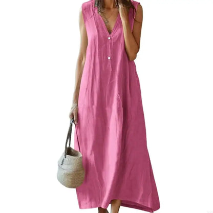 Cynthia - Casual V-Neck Maxi Dress