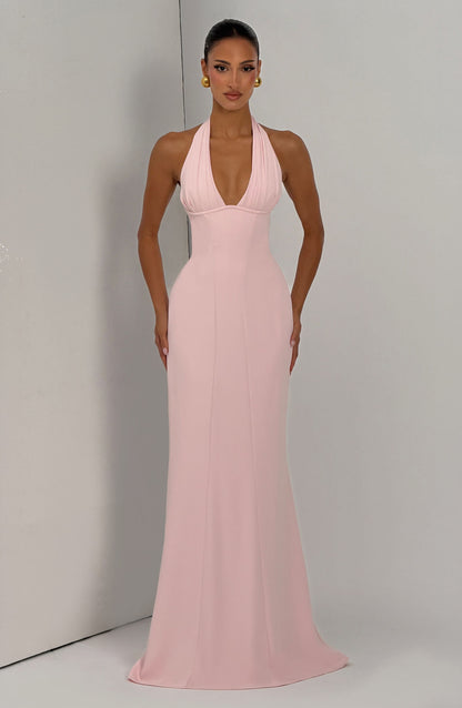 LEANDRA | Figurbetontes Halter-Maxikleid