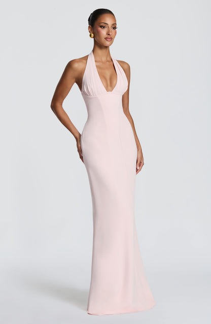LEANDRA | Figurbetontes Halter-Maxikleid