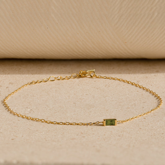 Baguette Peridot Bracelet