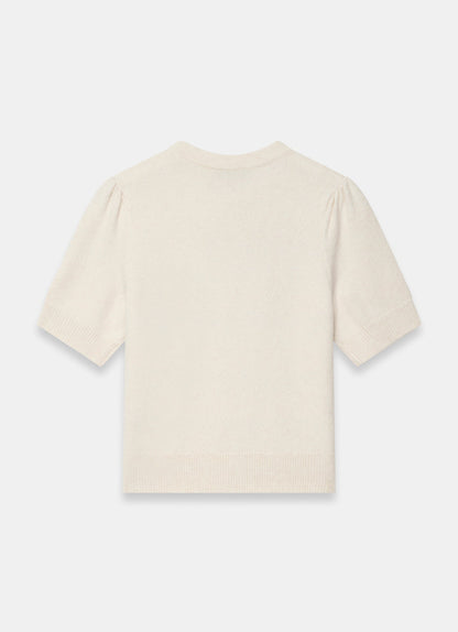 Cream Bow Detail Knit Top