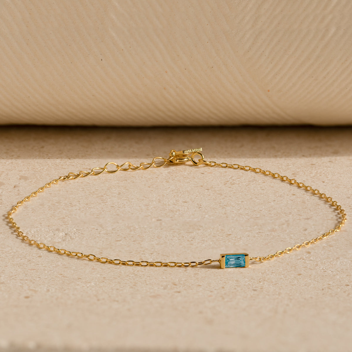 Baguette Blue Zircon Bracelet