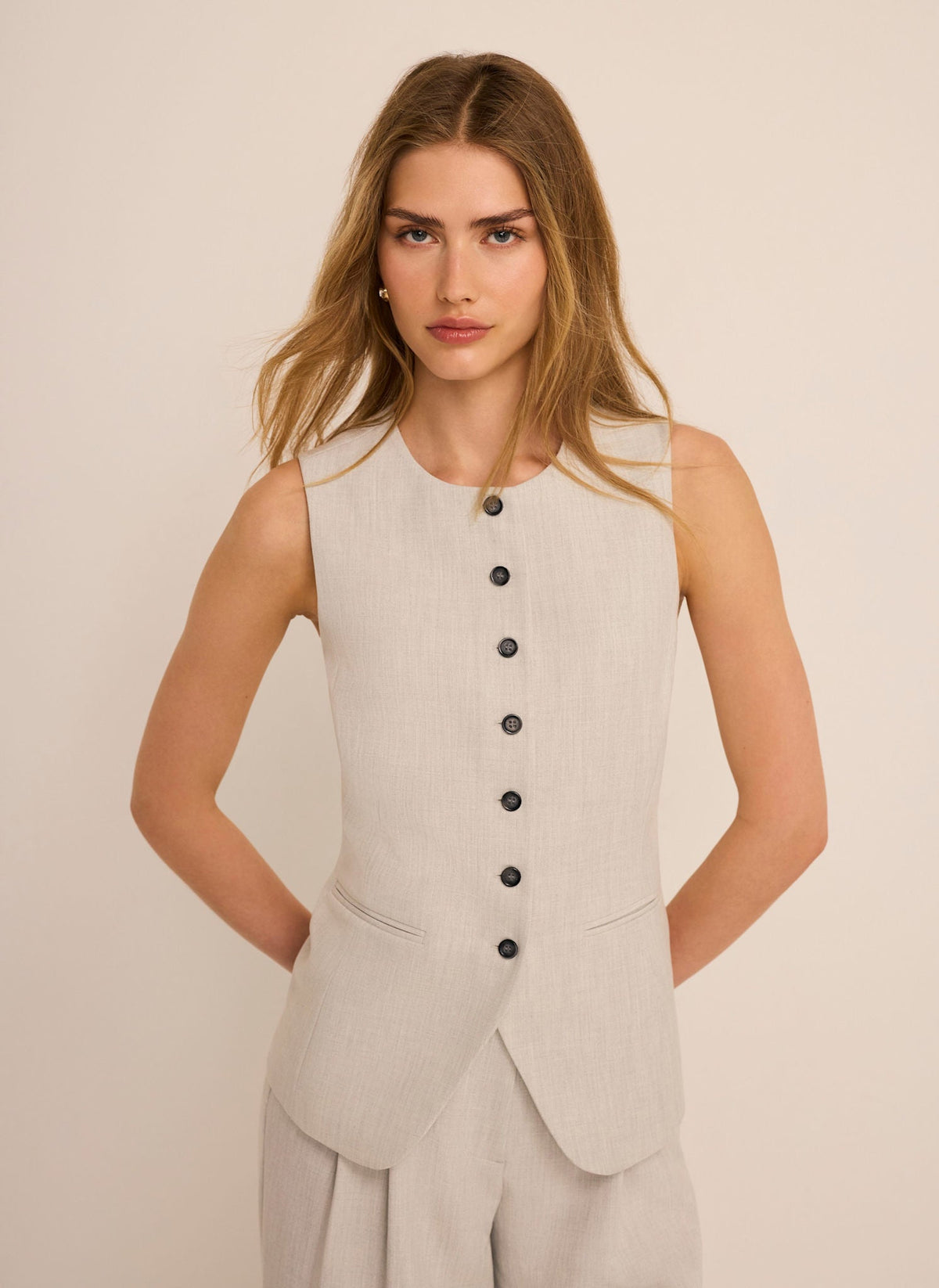 Grey Tailored Waistcoat
