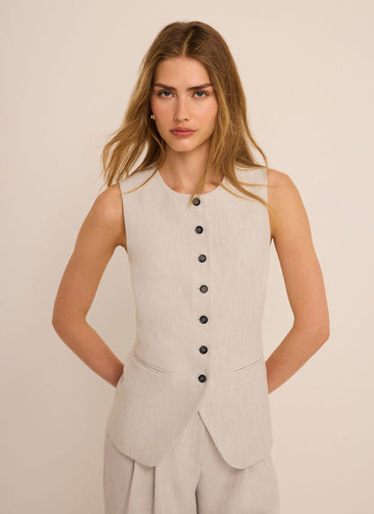 Grey Tailored Waistcoat