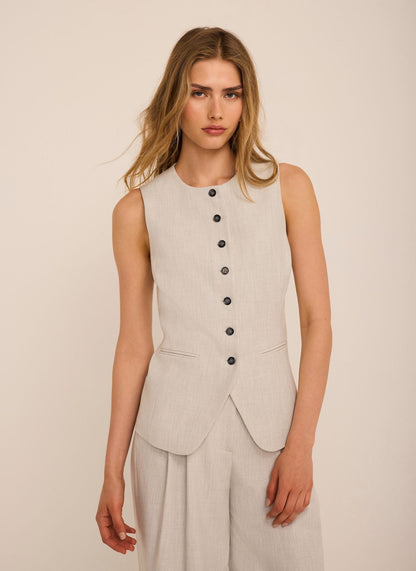 Grey Tailored Waistcoat