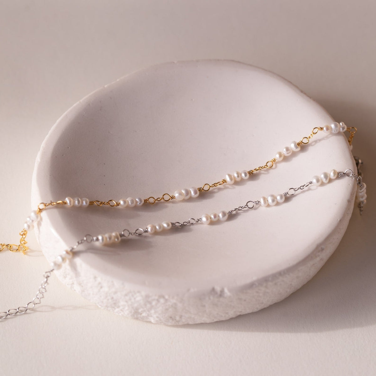 Hali Pearl Station Bracelet in Silver