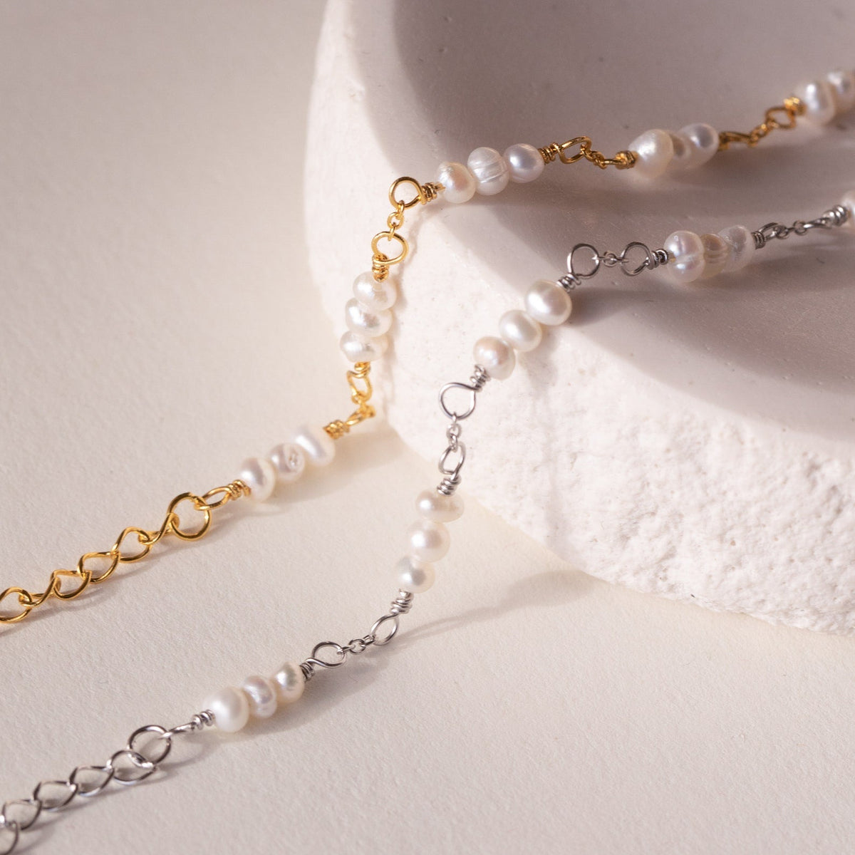 Hali Pearl Station Bracelet in Silver