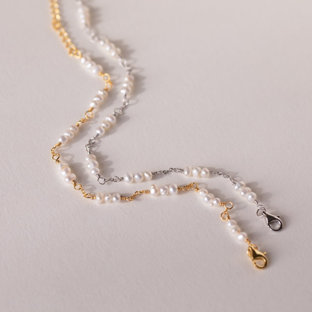 Hali Pearl Station Bracelet in Silver