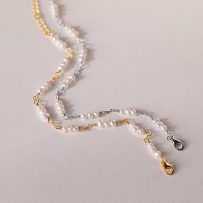 Hali Pearl Station Bracelet in Silver