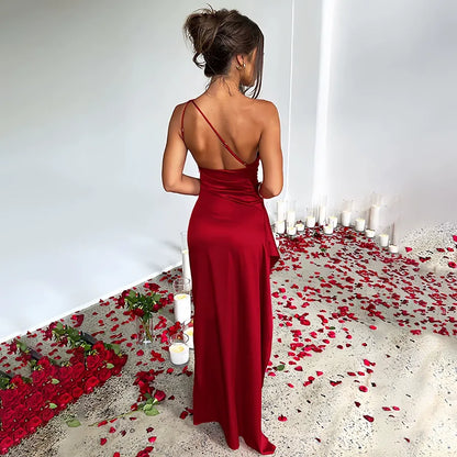 SARA | Elegantes One-Shoulder Maxikleid