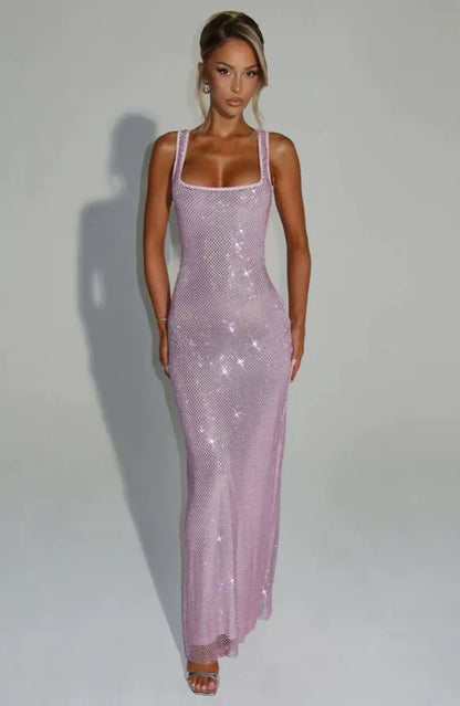 ISABELLA | Glamouröses Maxikleid mit Funkelndem Finish