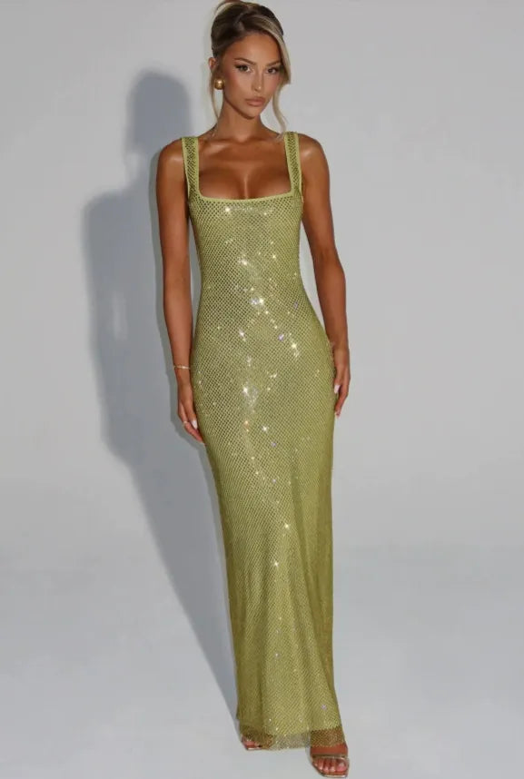 ISABELLA | Glamouröses Maxikleid mit Funkelndem Finish