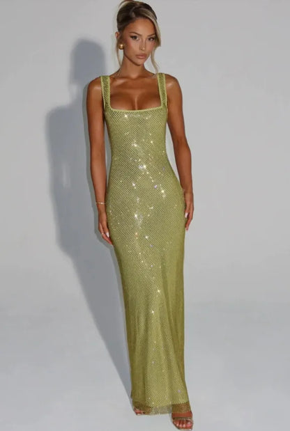 ISABELLA | Glamouröses Maxikleid mit Funkelndem Finish