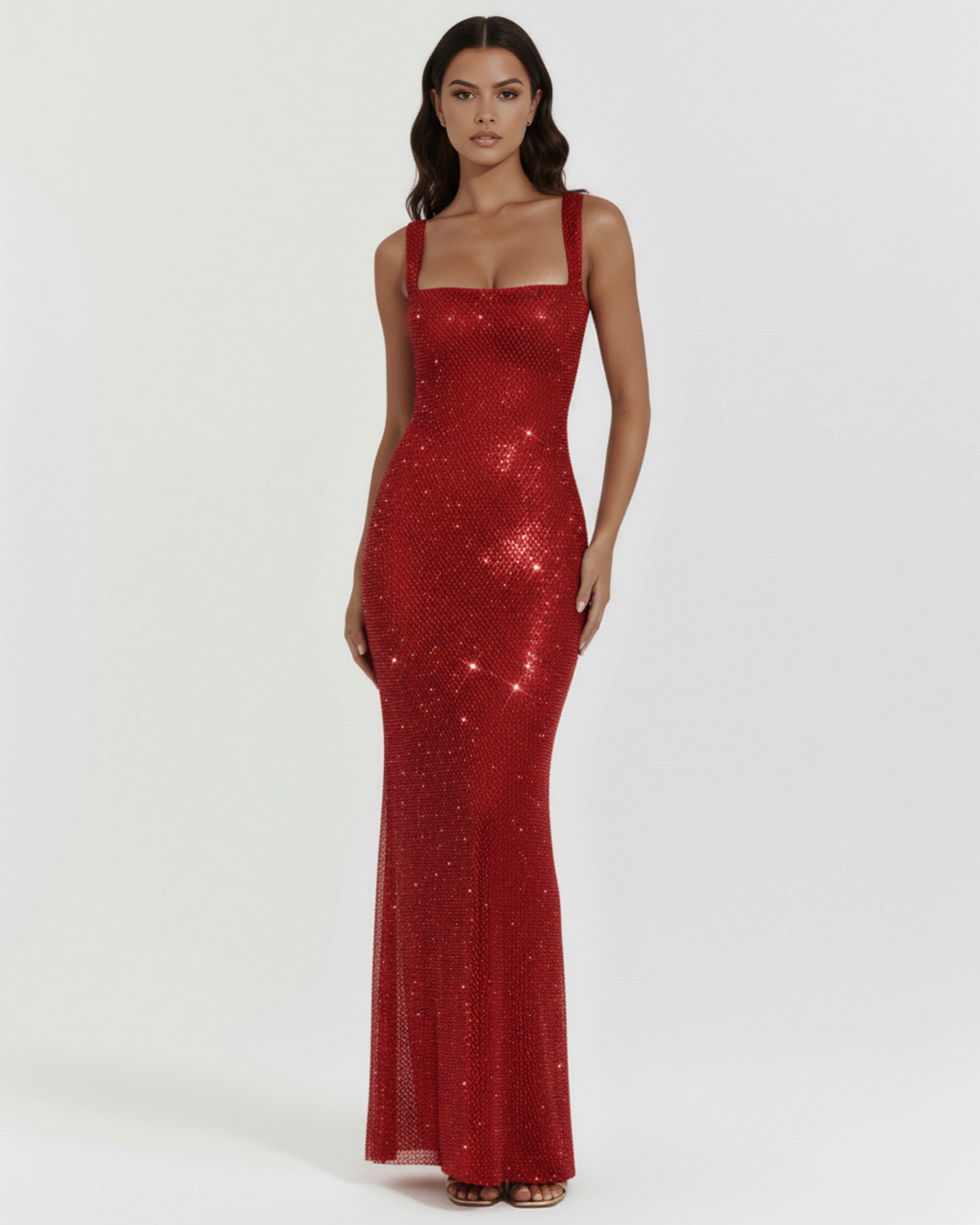 ISABELLA | Glamouröses Maxikleid mit Funkelndem Finish