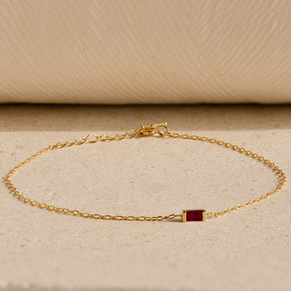 Baguette Garnet Bracelet