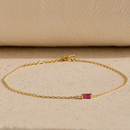 Baguette Ruby Bracelet